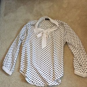 Cute polka dot shirt!